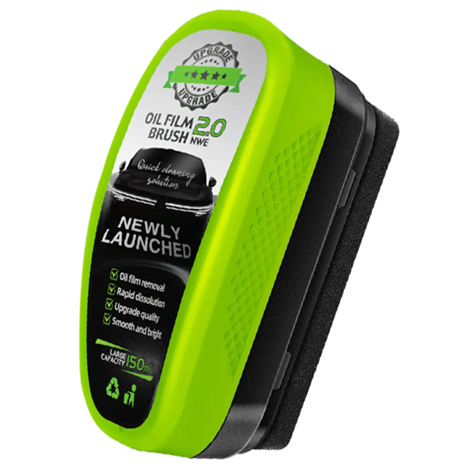 Automotive Car Oil Film Cleaning Brush,150ml Glass Oil Film Remover for Car Window,Windshield Brush For Car Care