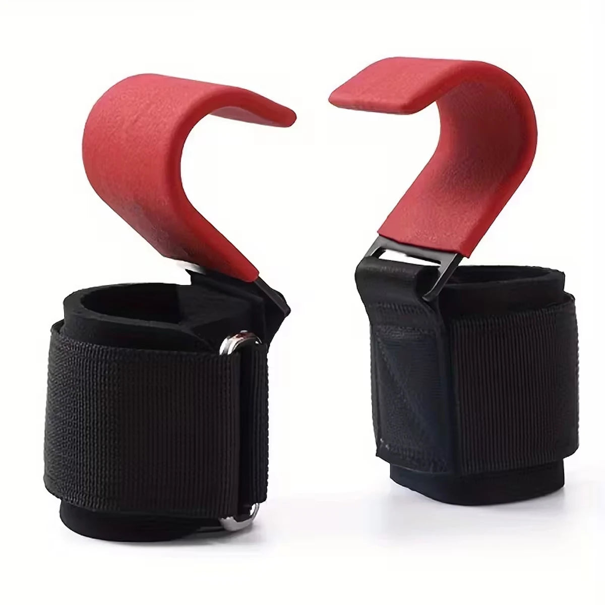 Weight Lifting Hooks with Padded Neoprene Wrist Straps - Adjustable for Weightlifting & Pull-Up Bars