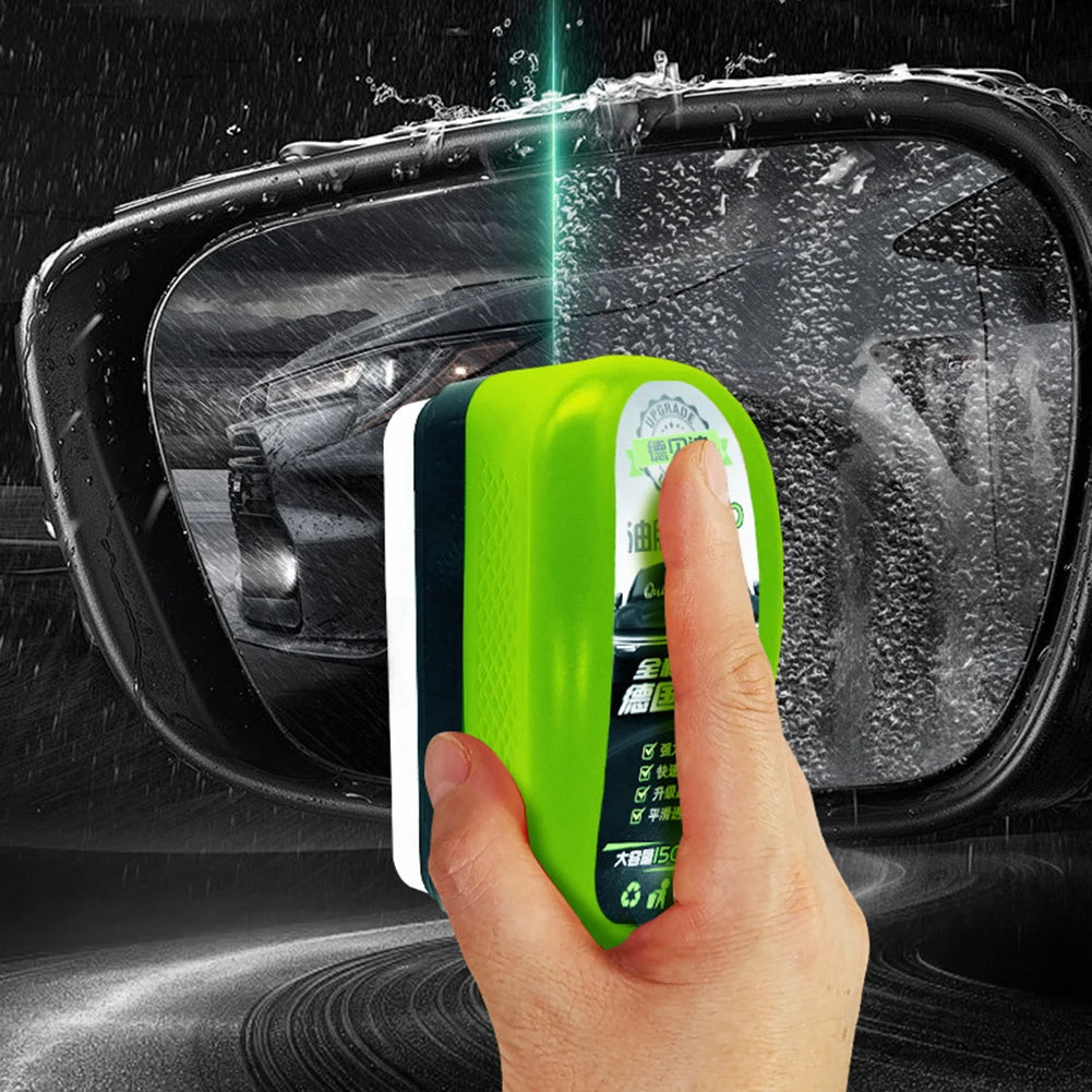 Automotive Car Oil Film Cleaning Brush,150ml Glass Oil Film Remover for Car Window,Windshield Brush For Car Care