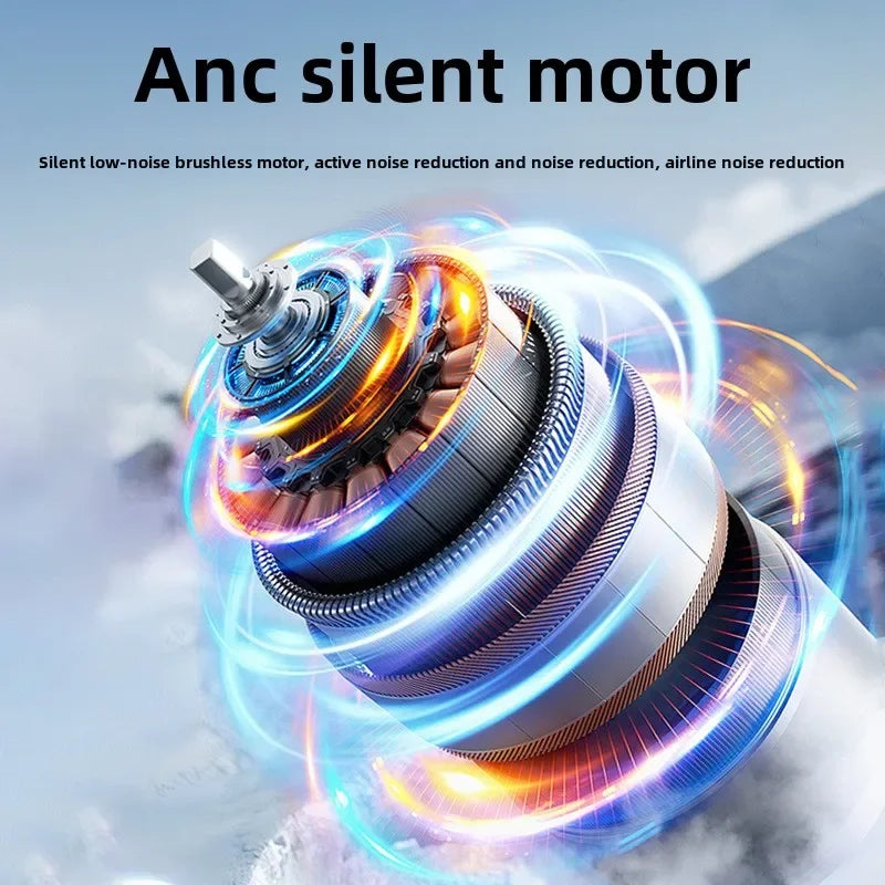 5200mah Ice Compress Fan High-speed Cooling Handheld USB Rechargeable Portable LED Digital Display For Travel Outdoor