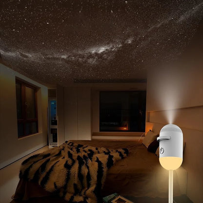 Mini Galaxy Star Projector Two In One Night Light Home Background Atmosphere Light Bedroom Car Decoration Children&