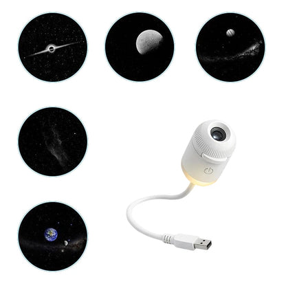 Mini Galaxy Star Projector Two In One Night Light Home Background Atmosphere Light Bedroom Car Decoration Children&