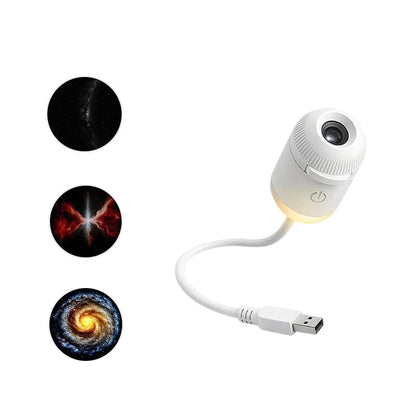 Mini Galaxy Star Projector Two In One Night Light Home Background Atmosphere Light Bedroom Car Decoration Children&