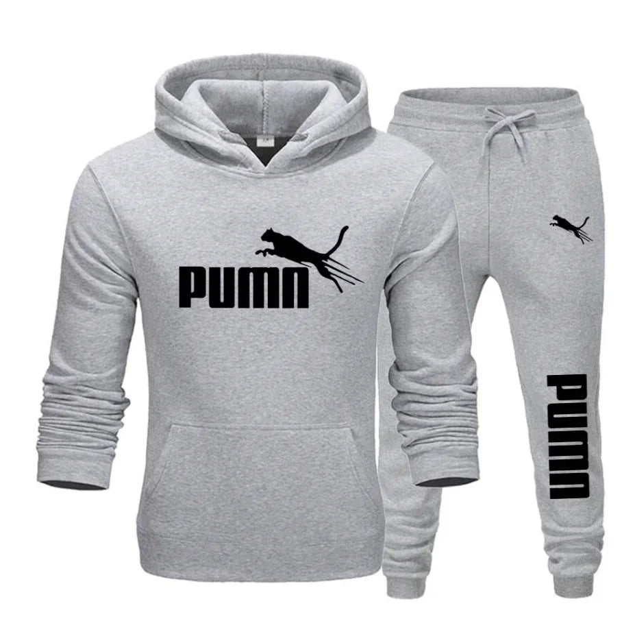 New autumn and winter pullover hoodie + pants 2-piece fashionable and trendy fitness jogging casual sportswear set
