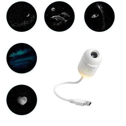 Mini Galaxy Star Projector Two In One Night Light Home Background Atmosphere Light Bedroom Car Decoration Children&